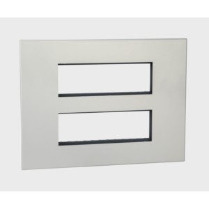 Legrand Arteor Pearl Aluminium cover plates 2x6 module square with frame