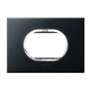 Legrand Arteor Graphite cover plates 3 module round with frame