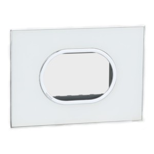 Legrand Arteor Mirror finish white cover plates 3 module round with frame