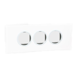 Legrand Arteor White cover plates 6 module round with frame