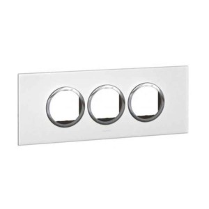 Legrand Arteor White cover plates 2x4 module round with frame