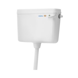 Cera Ciena Premium Snow White with Anti Bacterial Knob Polymer Single Flush Cistern