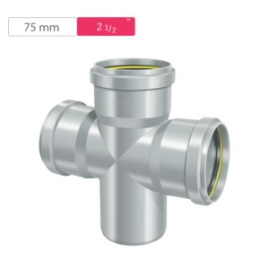 Finolex SWR Ring Cross Tee Plain 75mm 2.5inch