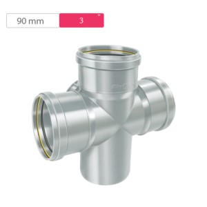 Finolex SWR Ring Cross Tee Door 90mm 3inch
