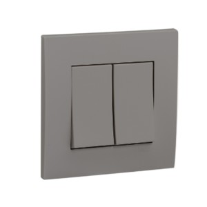 Goldmedal Curve 6A/10A 2way Switch 2M Metallic Grey