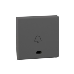 Goldmedal Curve 6A/10A Bell Push Switch with Indicator LED 1M Metallic Grey