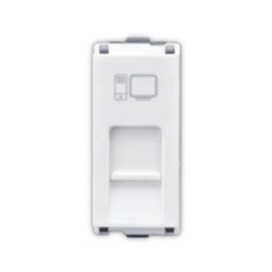 Larsen & Toubro Entice Data Computer socket with shutter RJ 45, cat 6e