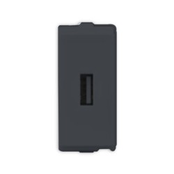 Larsen & Toubro Entice Data Socket USB Connector Charcoal Grey