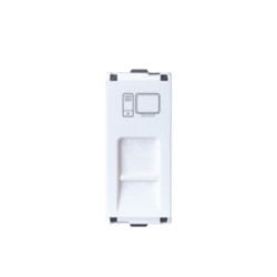 Larsen & Toubro Englaze Data Sockets RJ 45 Cat 6 Shuttered 1M Snow White