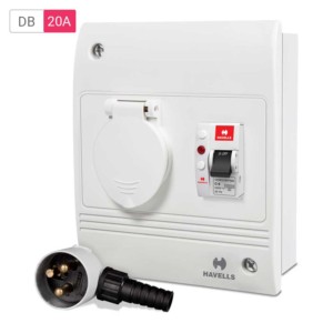 Havells Plug & Socket 20 A DP With Plastic Cover