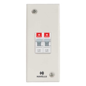 Havells MCB Enclosure (Cutout) Sheet Steel 2 way