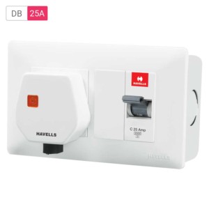 Havells 25A MCB Dboxx Combo with Sheet Steel Enclosure