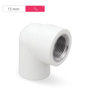 Finolex ASTM Elbow 90° Brass Insert 15mm 0.5inch SCH80