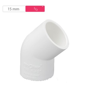 Finolex ASTM Elbow 45° 15mm 0.5inch SCH80