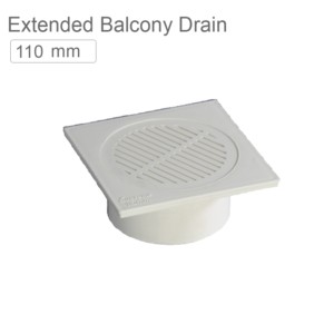 Supreme SWR Fitting Extended Balcony Drain 110mm Spg