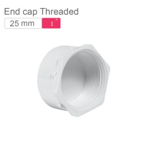 Supreme AquaGold uPVC End Cap Threaded 25mm SCH 80 Off White