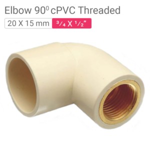 Star CPVC Elbow 90° CPVC Threaded 20x15mm .75x.50inch
