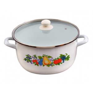 Nolta Enamel Regular 3L 22cm Pot + Glass Lid