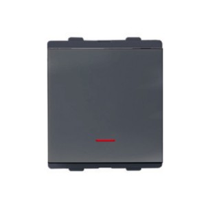 Larsen & Toubro Englaze Switch 20 A 1-Way with Indicator 2M Mountain Grey