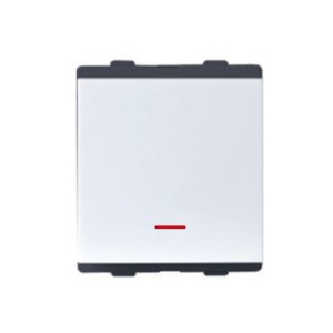 Larsen & Toubro Englaze Switch 20 A 1-Way with Indicator 2M Snow White