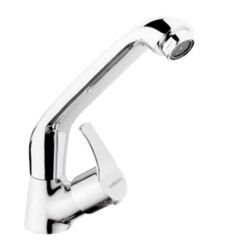 Varmora Phoenix Swan neck tap with left hand operating knob