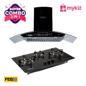 FebG Ultima Black 90cm Hood and Accura 3B 75cm Gas Stove
