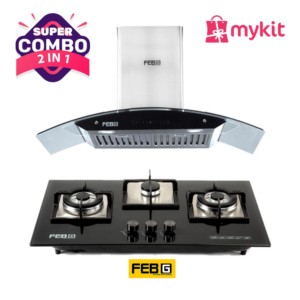 FebG Sonata SS 90cm Hood and Silica plus 3B 75cm Gas Stove