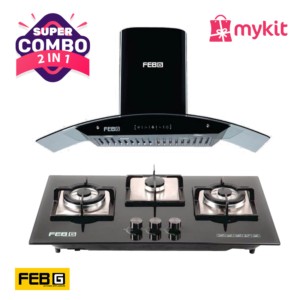 FebG Sonata Black 90cm Hood and Silica plus 3B 75cm Gas Stove