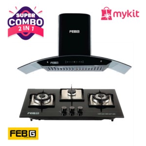 FebG Sonata Black 90cm Hood and Accura 38 75cm Gas Stove