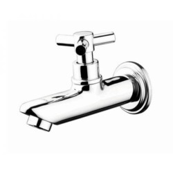 Parryware Trio Bib Cock with Wall Flange Quarter Turn