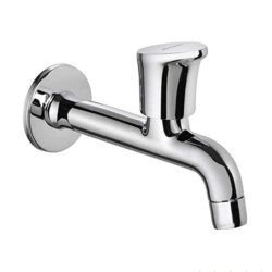 Parryware Droplet Long Body Bib Cock with Aerator Quarter Turn with Ceramic Innerhead