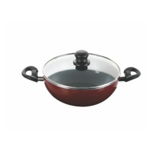 Butterfly Granza Flat Base Kadai 240mm with Glass Lid