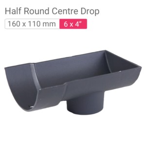 Star Rain Water Harvester Half Round Centre Drop 160 x110mm 6 x4inch