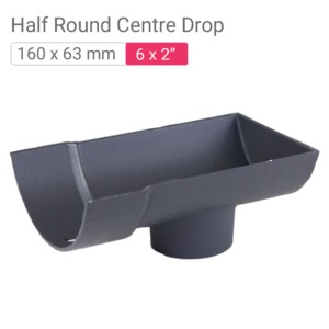 Star Rain Water Harvester Half Round Centre Drop 160x63mm 6x2inch