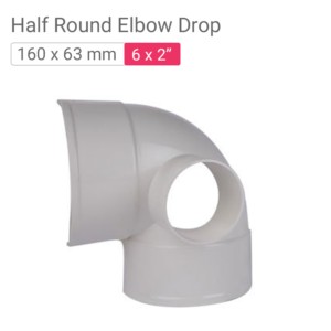 Star Rain Water Harvester Half Round Elbow Drop 160x63mm 6x2inch