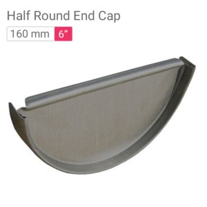 Star Rain Water Harvester Half Round End Cap 160mm 6inch
