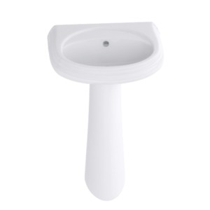 Hindware Delta Set 55x40 Star White Half Pedestal Wash Basin