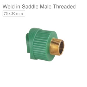 Supreme indo green PPR Weld in Saddle Male Threaded 75x20mm