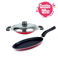 Impex IAC2030 Nonstick Appachatty and ITP2620 26cm Tawa Pan