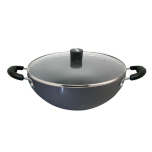 Nirlep Ebony Deep Kadai With IB 22Cm 