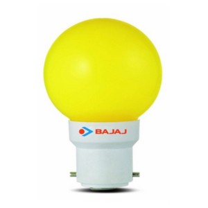 Bajaj LED Ping Pong Yellow 0.5W B22 