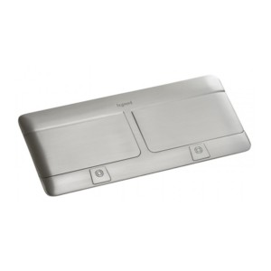 Legrand Arteor Matt Steel finish 8 (2 x 4) modules Pop up type flush mounting boxes for furniture