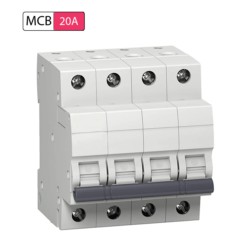 Larsen & Toubro MCB 20A C Curve Four Pole