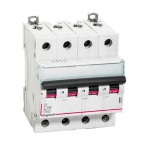 Legrand DX3 MCBs 16A C Curve Four Pole 415V