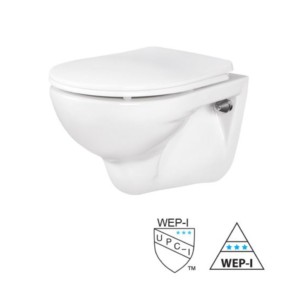 Somany Mido 360x500x340mm Wall Hung Water Closet with Seat Cover