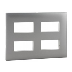 Legrand Mylinc Silver alu plate 12 module