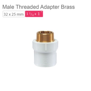 Supreme AquaGold uPVC Male Threaded Adpater M.T.A Brass 32x25mm SCH 80 Off White