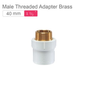 Supreme AquaGold uPVC Male Threaded Adpater M.T.A Brass 40mm SCH 80 Off White