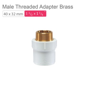 Supreme AquaGold uPVC Male Threaded Adpater M.T.A Brass 40x32mm SCH 80 Off White