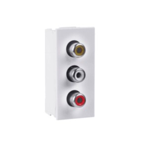 Goldmedal Nixon 1M Triple RCA Socket White